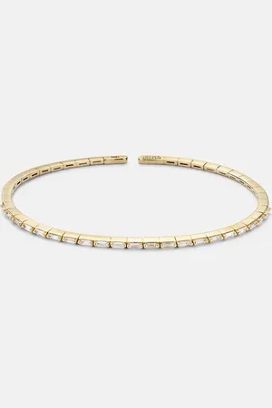 Suzanne Kalan 18kt cuff bracelet with diamonds