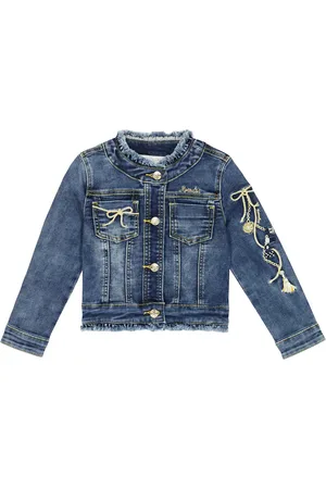 MONNALISA Embroidered denim jacket