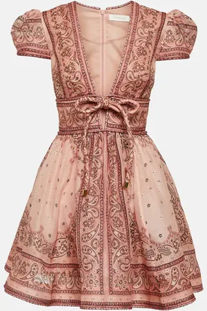 ZIMMERMANN Matchmaker linen and silk minidress