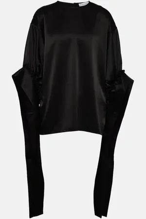 J.W.Anderson Tab gathered satin top