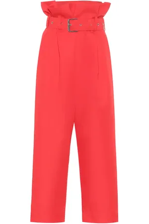 Plan C High-rise cropped straight pants