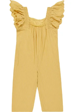 Louise Misha Irene checked cotton overalls