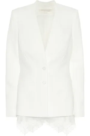 Simkhai Lace-trimmed crÃªpe blazer