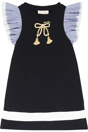 MONNALISA Embroidered cotton jersey dress