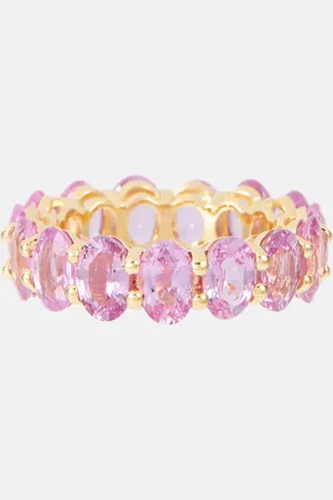 Shay 18kt gold eternity ring with sapphires