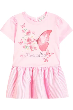 MONNALISA Printed cotton-blend jersey dress