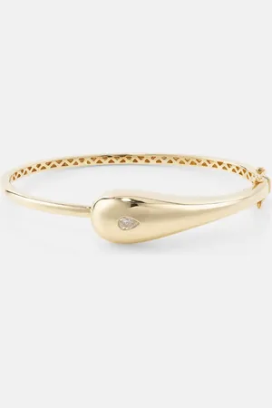 Mateo Water Droplet 14kt bangle with diamond