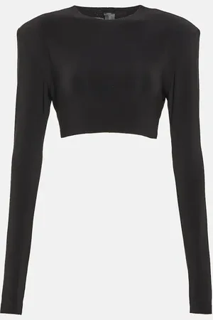 Norma Kamali Jersey crop top