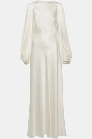 Roksanda Bridal Kami caped silk satin gown