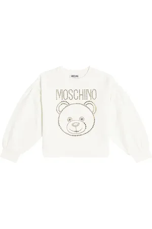 Moschino Embellished cotton-blend sweatshirt