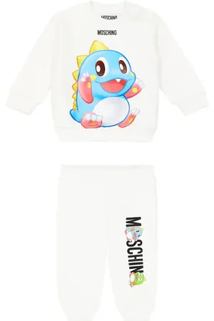 Moschino Baby printed cotton jersey tracksuit