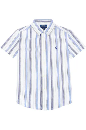 Ralph Lauren Striped logo linen shirt