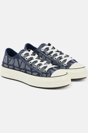 VALENTINO GARAVANI Totaloop Toile Iconographe denim sneakers
