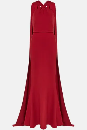 Safiyaa Lilien halterneck crÃªpe gown