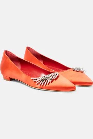Nº21 point-toe ballerina shoes - Orange