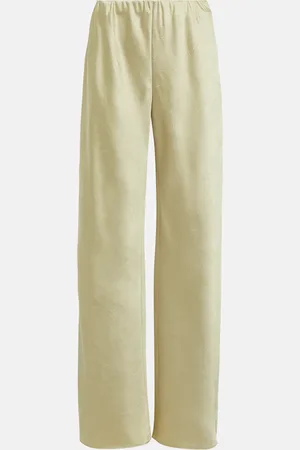 Vince High-rise satin wide-leg pants