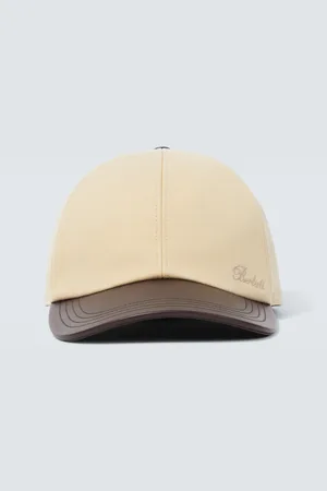 Berluti Leather-trimmed cotton baseball cap