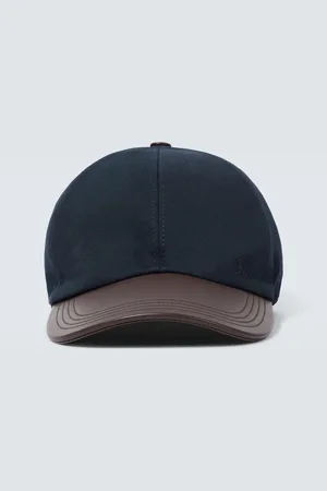 Berluti Leather-trimmed cotton baseball cap