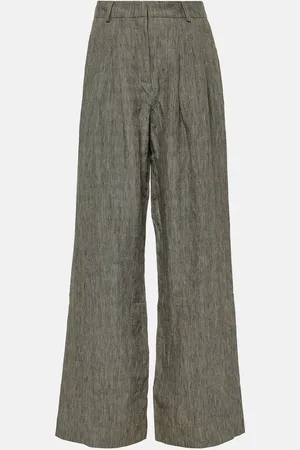 TOVE Amadine high-rise linen wide-leg pants