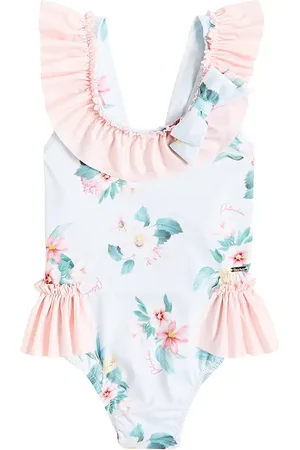 PATACHOU Ruffled floral swimsuit
