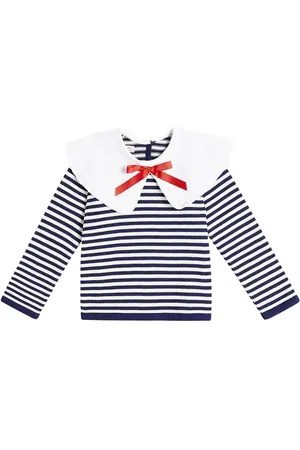 La Coqueta Morissa striped cotton sweater