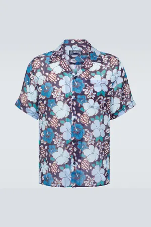 Vilebrequin Charli floral ramie bowling shirt