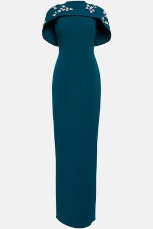 Safiyaa Embellished crÃªpe gown