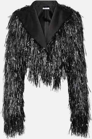LAQUAN SMITH Tinsel cropped jacket