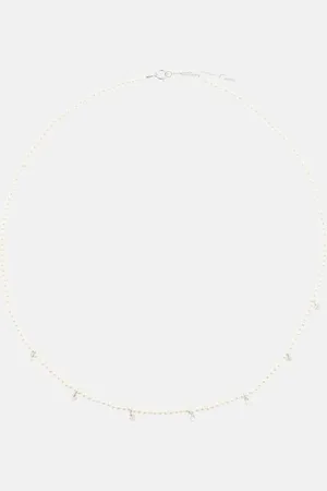 PERSÉE PersÃ©e 18kt white gold necklace with diamonds and pearls