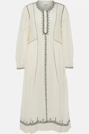Marant Etoile Pippa embroidered cotton midi dress