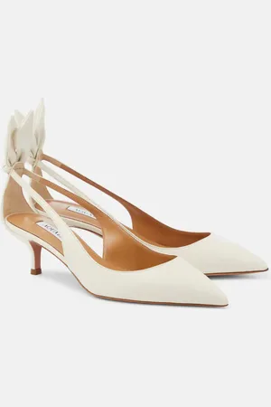 Aquazzura Bow Tie 50 leather pumps