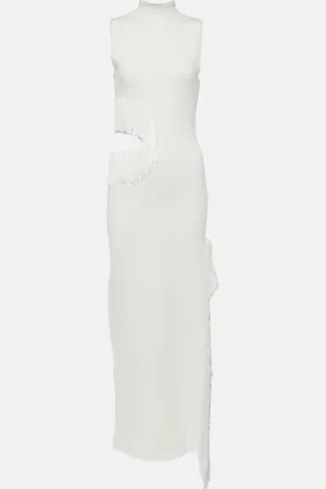 GALVAN Nova beaded compact knit gown