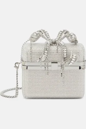 Self-Portrait The Bow Micro embellished tote bag