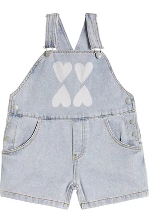 Jelly Mallow Heart denim overalls