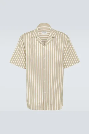 Lanvin Striped cotton bowling shirt