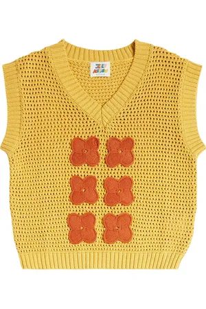 Jelly Mallow Fruit intarsia cotton vest