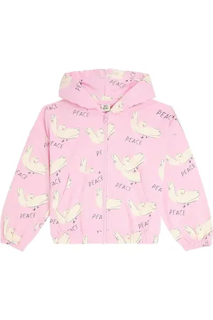 Jelly Mallow Peace cotton jersey hoodie