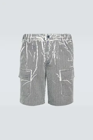 RANRA Stuttur striped cotton shorts