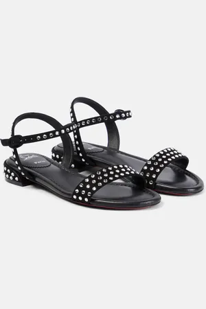 Christian Louboutin Sweet Jane Strass Boum suede sandals