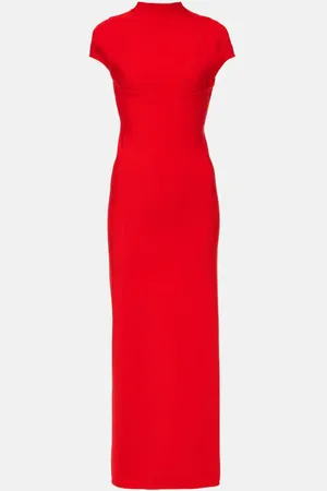 Alaïa AlaÃ¯a Cutout jersey maxi dress