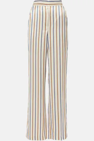VERONICA BEARD Grigore striped twill wide-leg pants