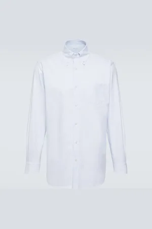 Loro Piana Agui striped cotton Oxford shirt