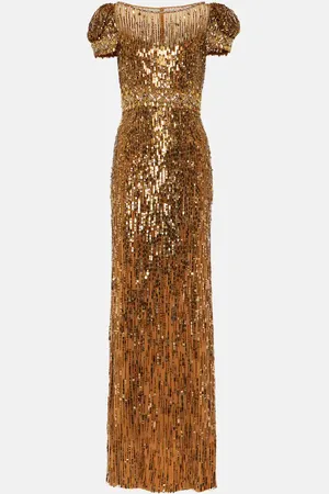 Jenny Packham Sungem sequined gown