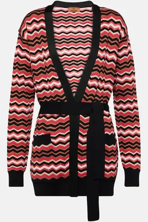 Missoni Zig Zag cotton-blend wrap cardigan