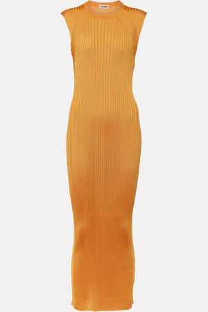Jil Sander Ribbed-knit jersey maxi dress
