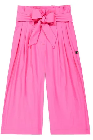 MONNALISA Cropped cotton poplin pants