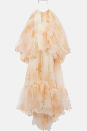 ZIMMERMANN Natura floral silk organza midi dress