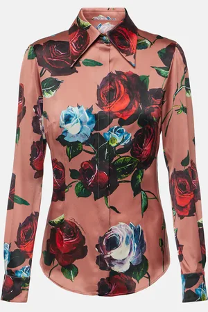 Dolce & Gabbana Floral silk-blend satin shirt