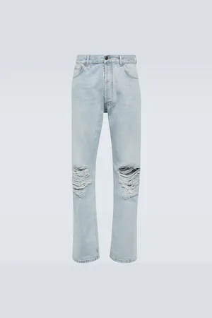 The Row Burted distressed straight jeans
