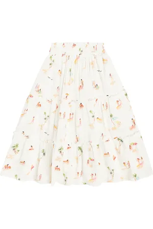 Scotch&Soda Printed tiered cotton skirt